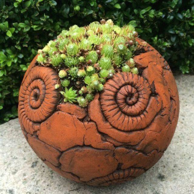 Blue Ceramic Garden Spheres Fasci Garden
