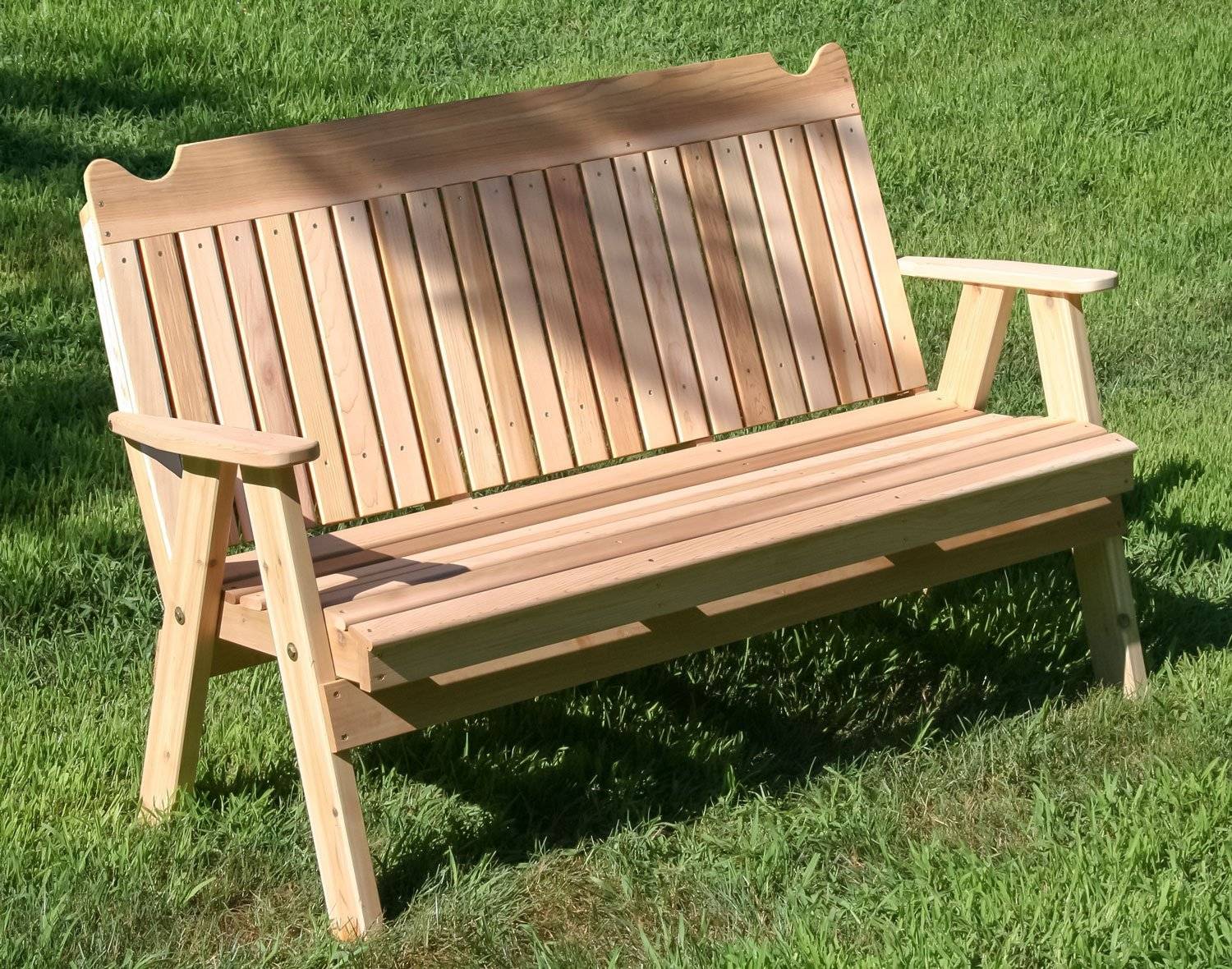 Curved Pattern Top Stone Bench Large Garden Bench