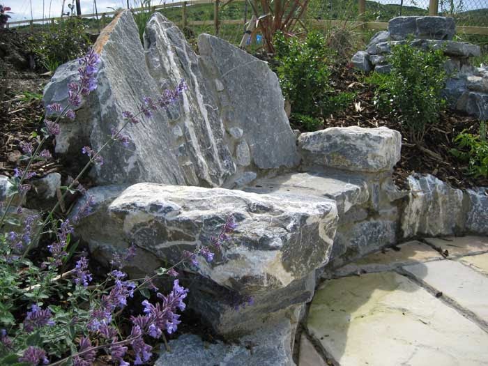 Th Century Carved Stone Garden Bench Seat