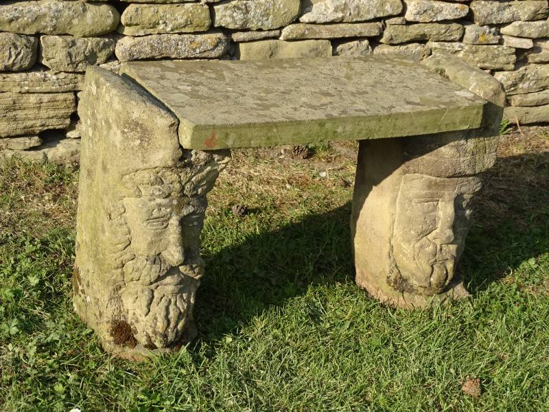 Antique Stone Garden Seat Holloways Vintage Garden Furniture