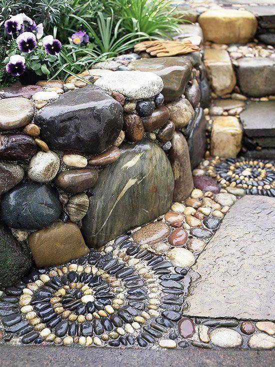 Best River Rock And Stone Garden Decorating Ideas