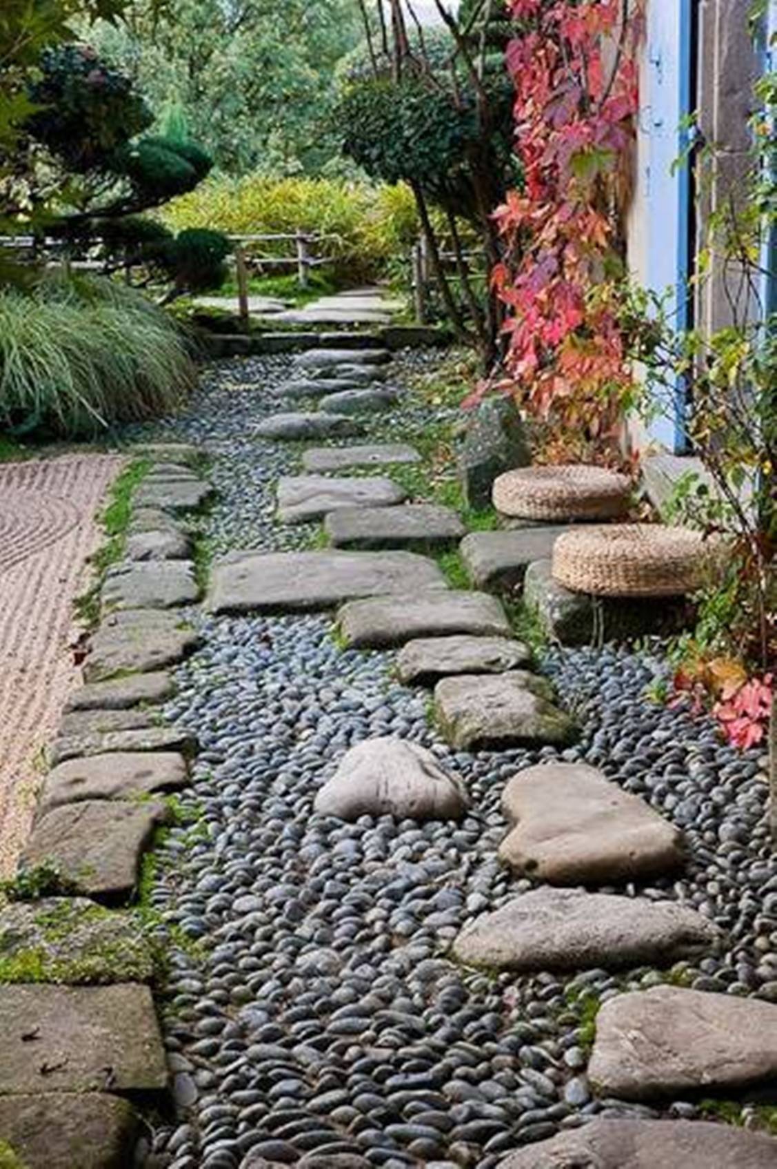 Hexagon River Rock Stepping Stones