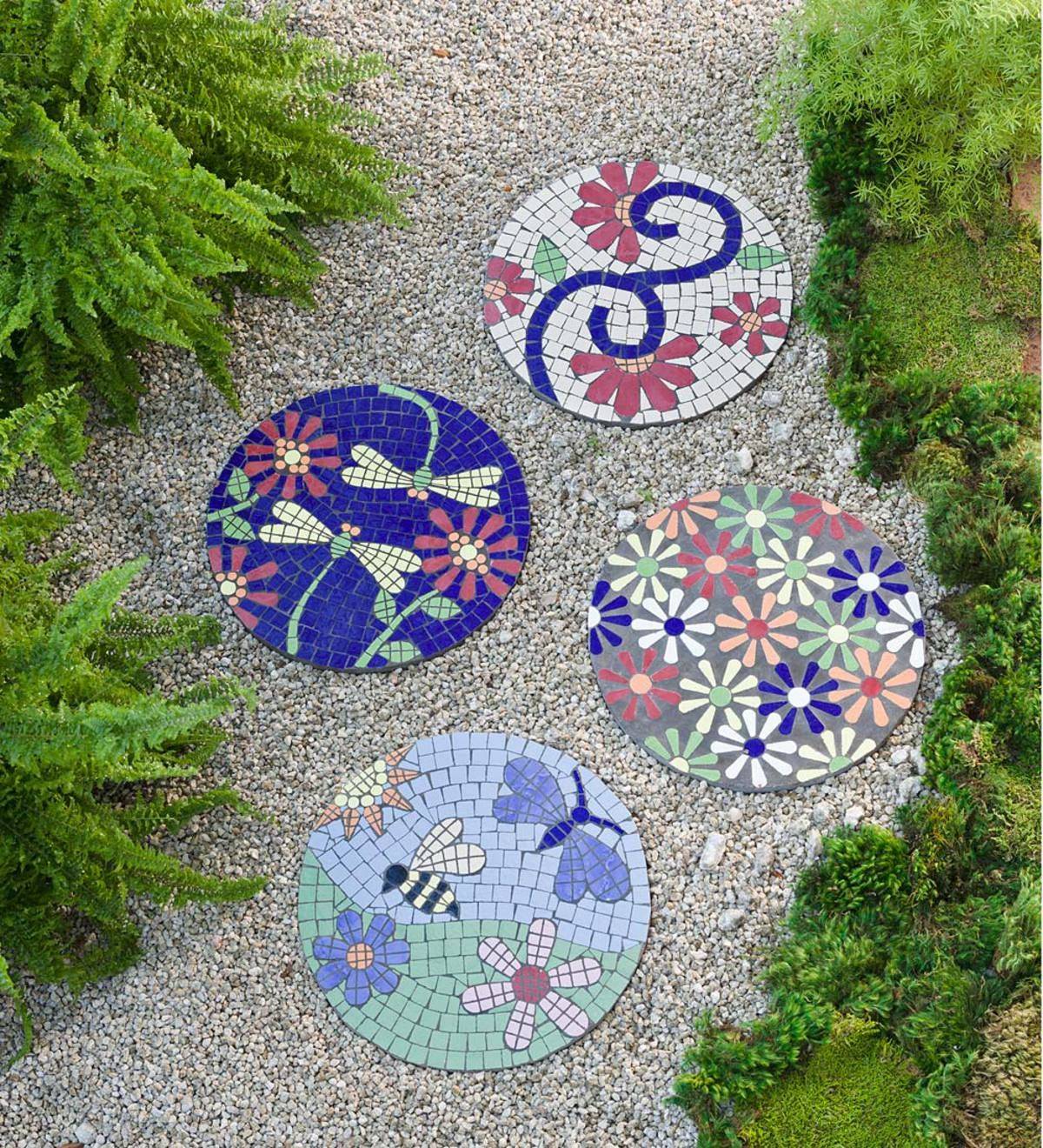 All These Different Mosaic Stepping Stones