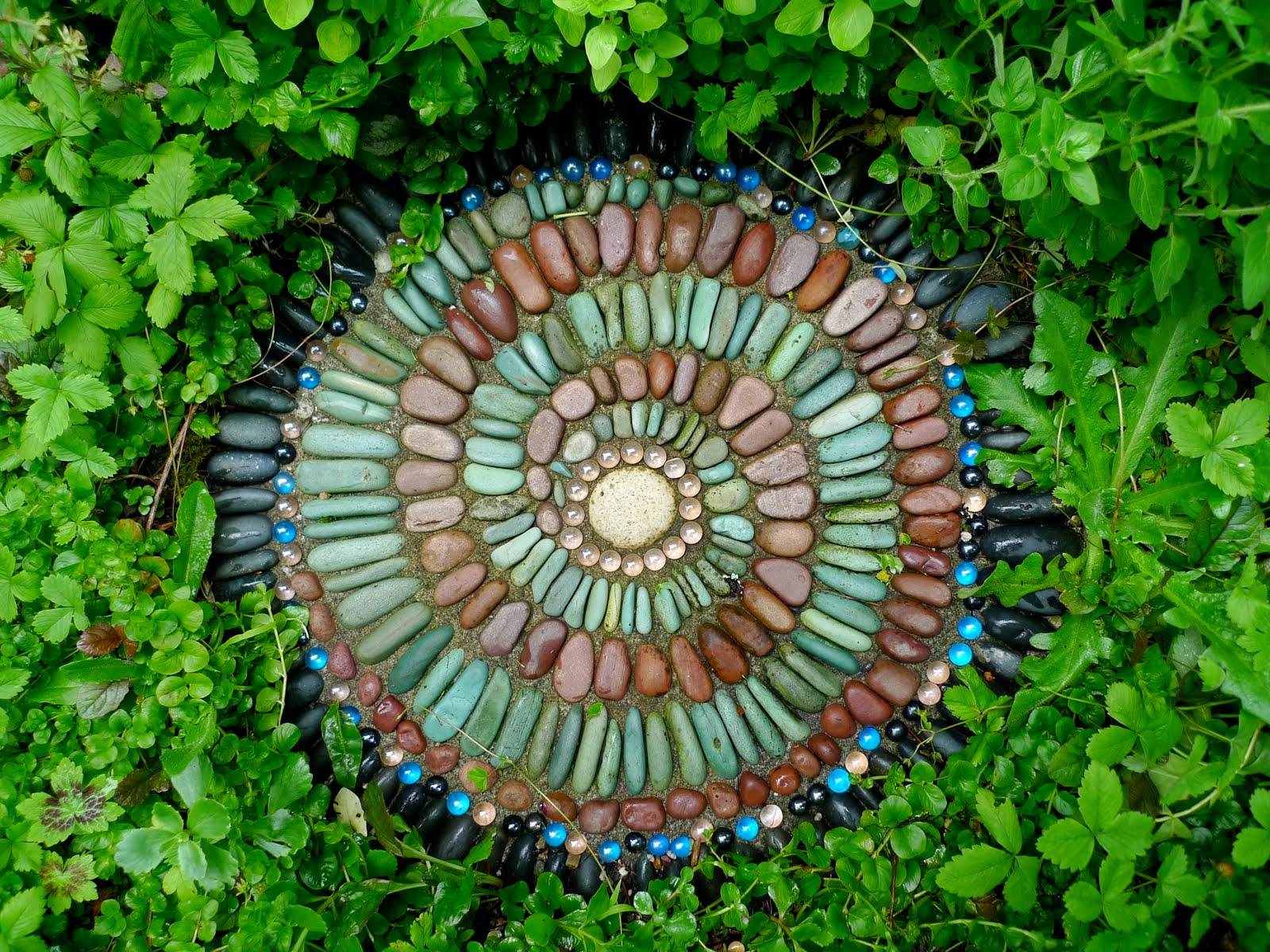 Purple Mosaic Stepping Stone Decorative Stepping Stones