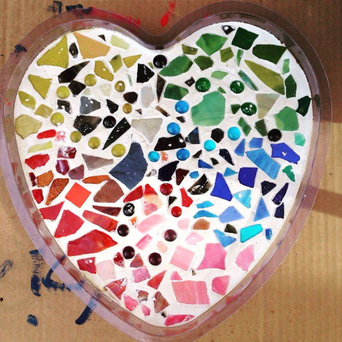 Mosaic Heart Stepping Stones Garden Gifts