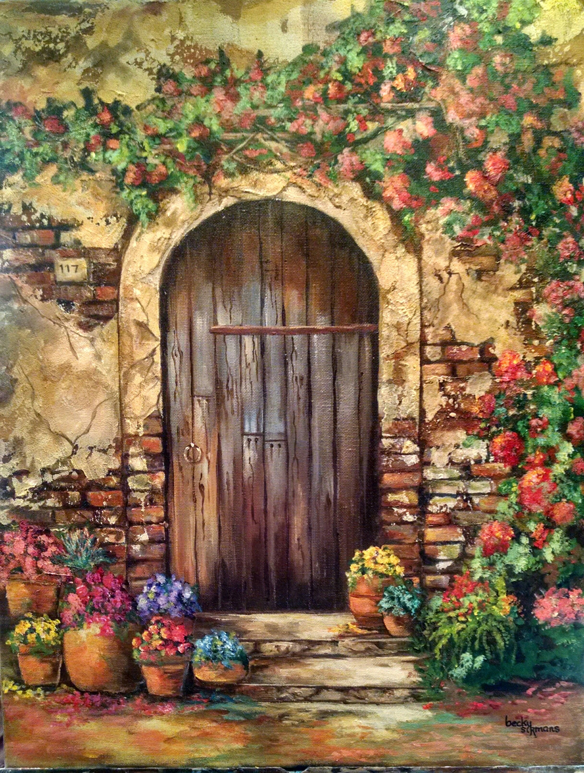 Tuscan Courtyard Painting
