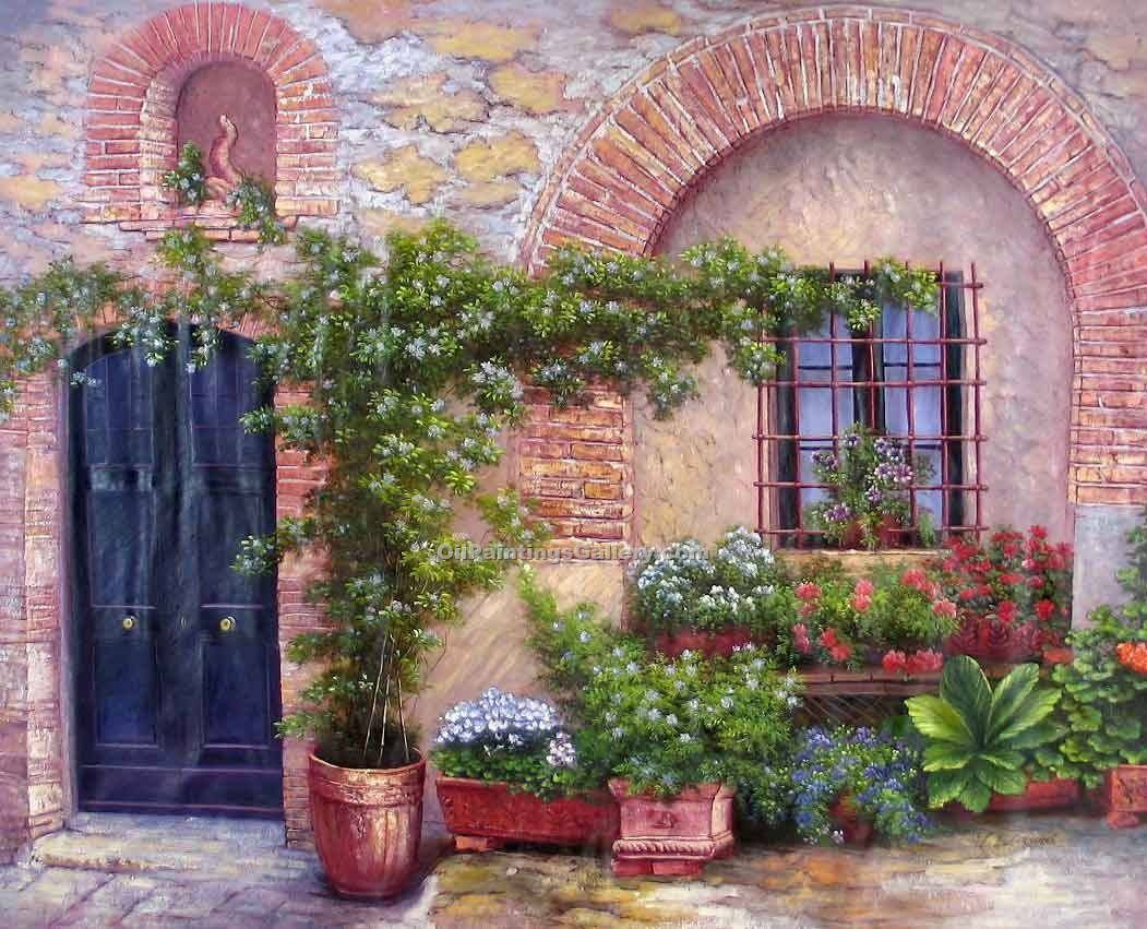 Italian Abbey Garden Scene