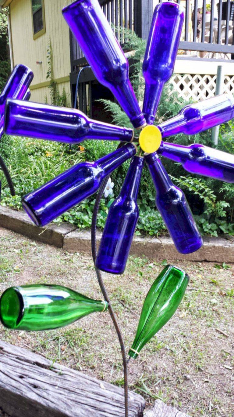 24 DIY Wine Bottle Garden Art Ideas You Should Check SharonSable