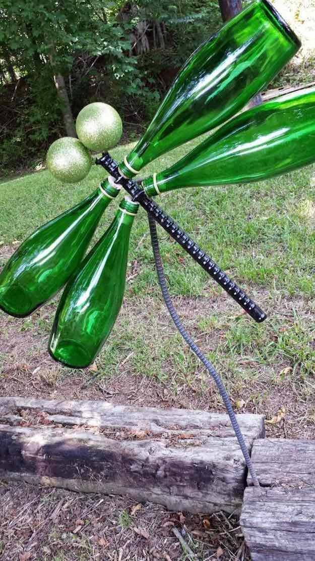 24 DIY Wine Bottle Garden Art Ideas You Should Check SharonSable