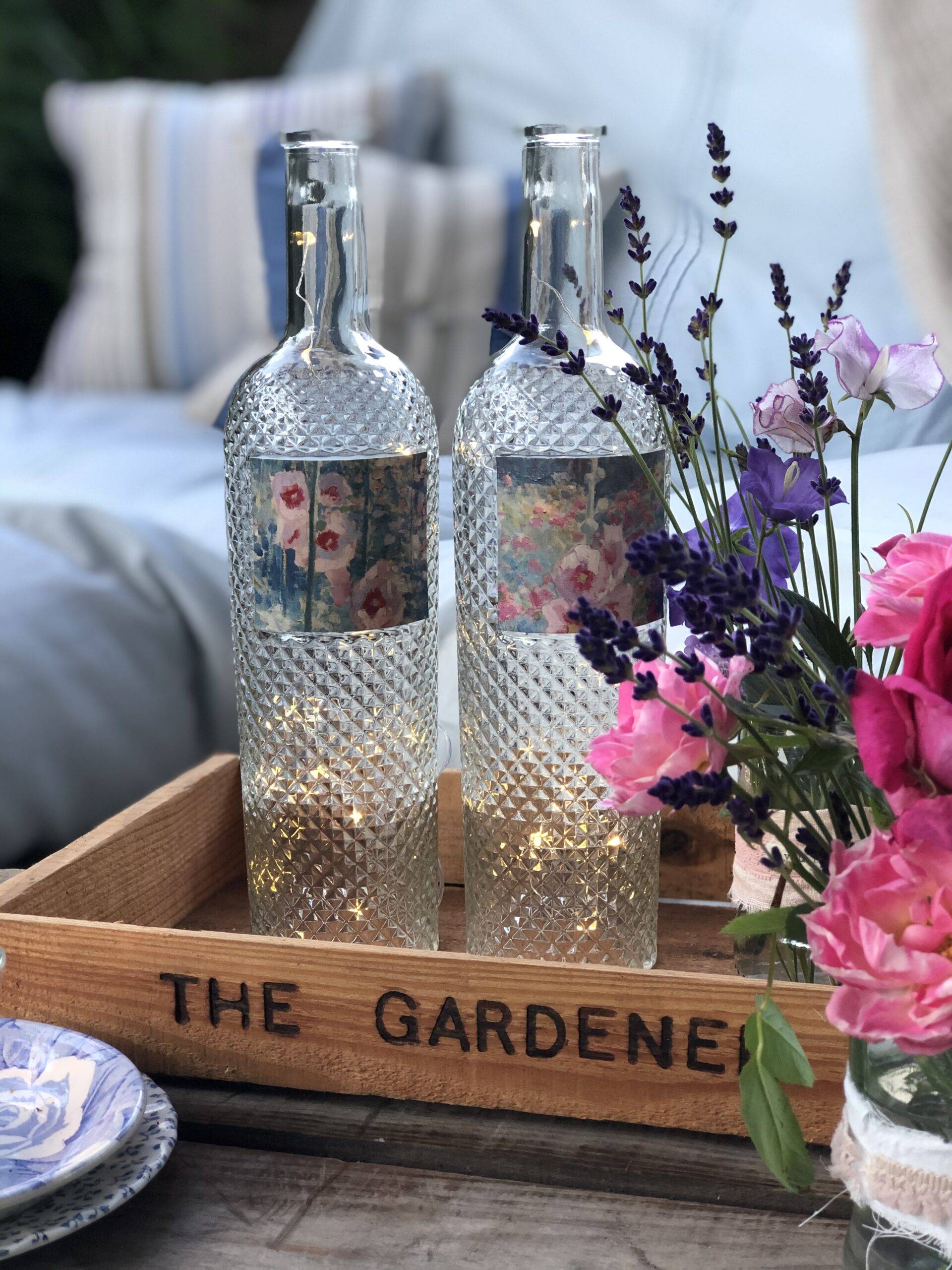 Wine Bottle Garden