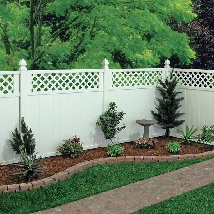 Ashley Vinyl Corner Picket Fence Garden Fencing Backyard