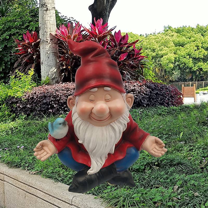 Smoking Wizard Big Tongue Gnome Naughty Funny Garden Gnome