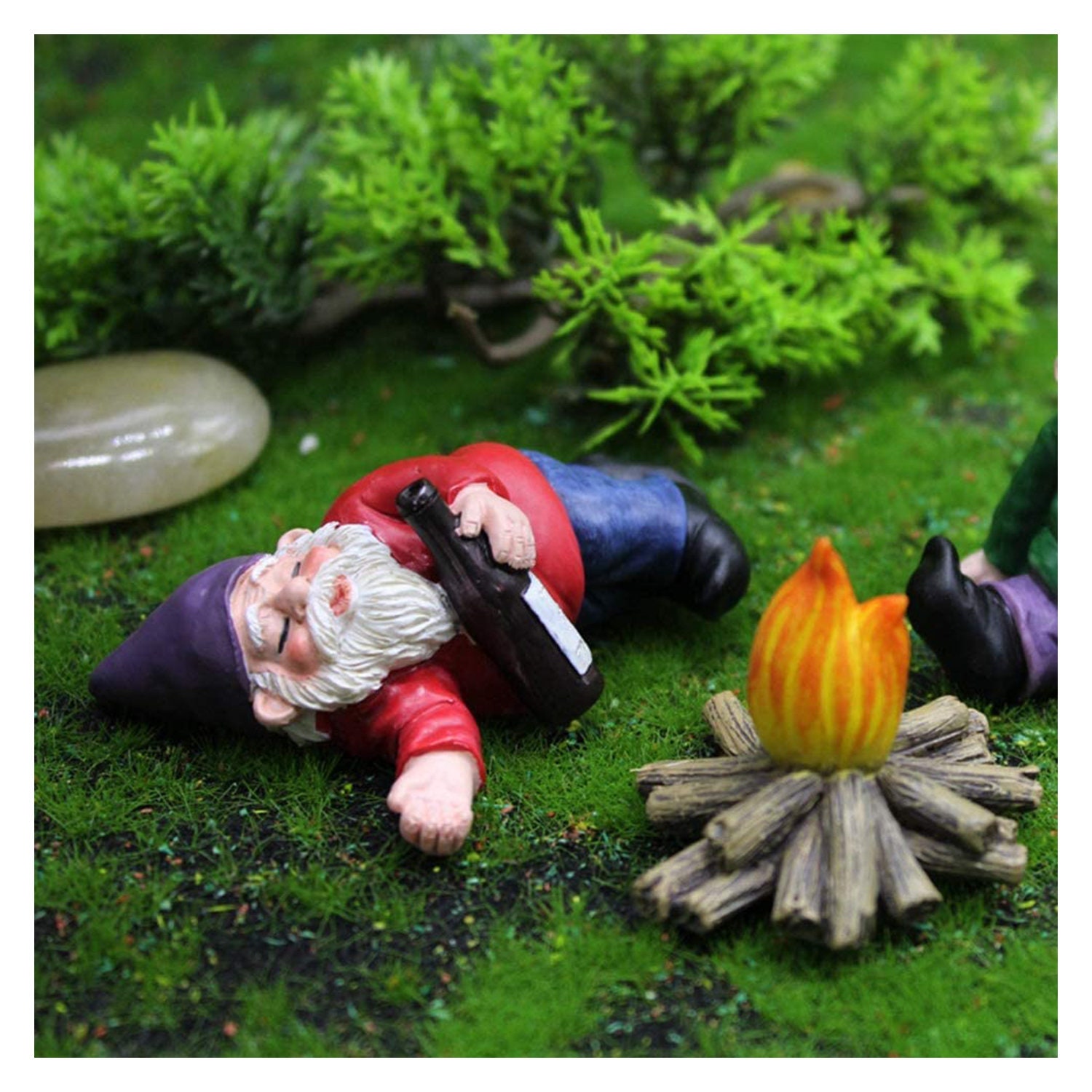 Smoking Wizard Big Tongue Gnome Naughty Funny Garden Gnome