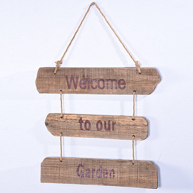 Garden Sign Rustic Shabby Chic Wall