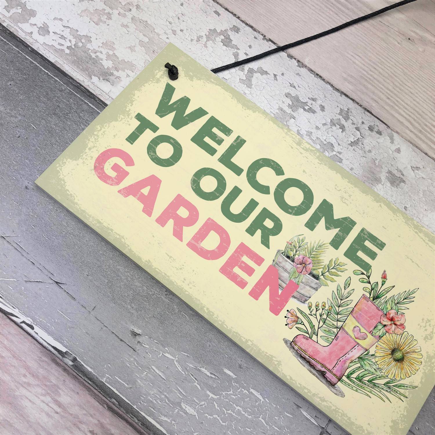 Rustic Decor Sign Garden Wedding Decor Shabby Chic Flower Shop Vintage