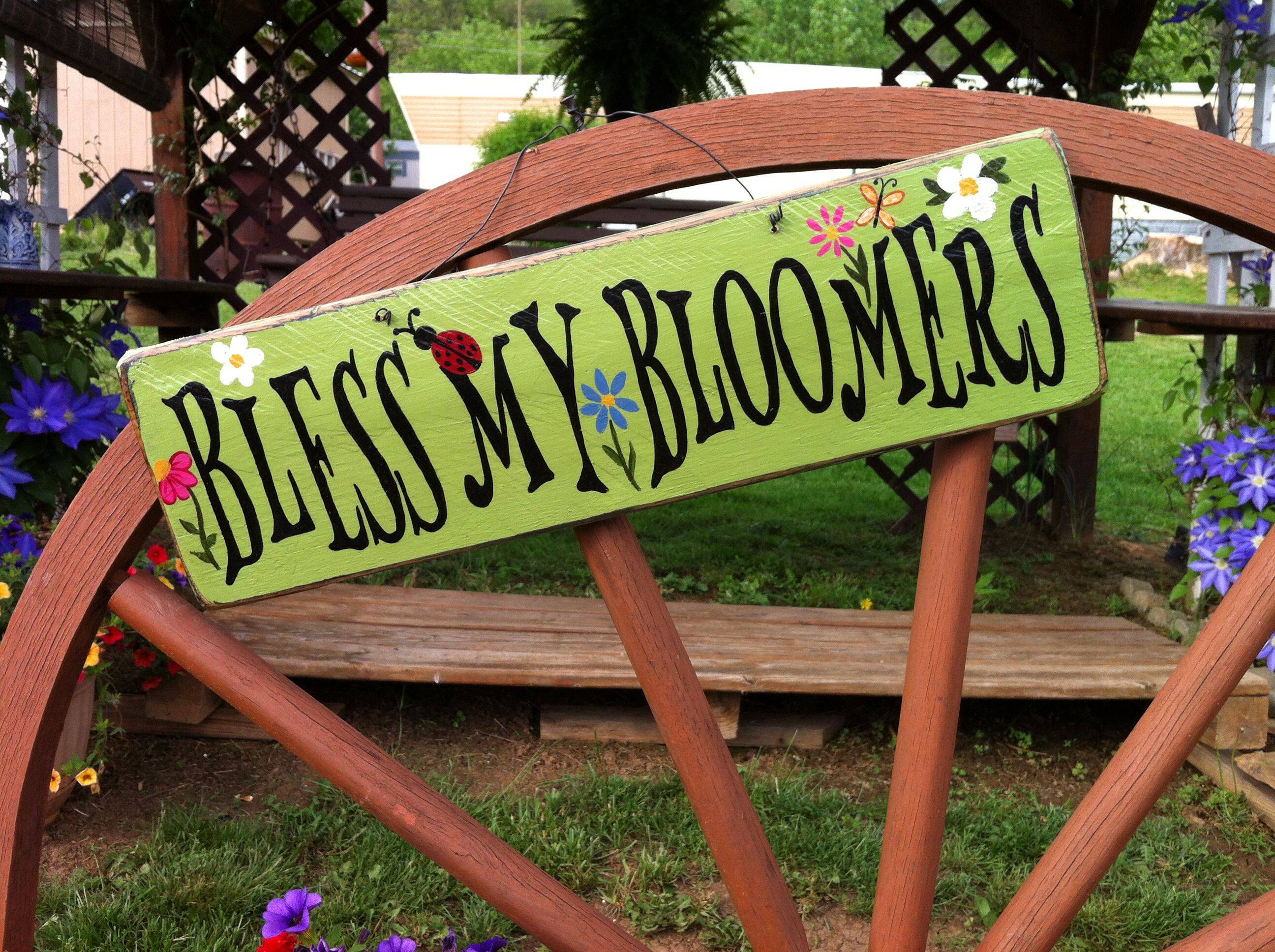 Hand Painted Garden Slate Sign Etsy Slate Signs