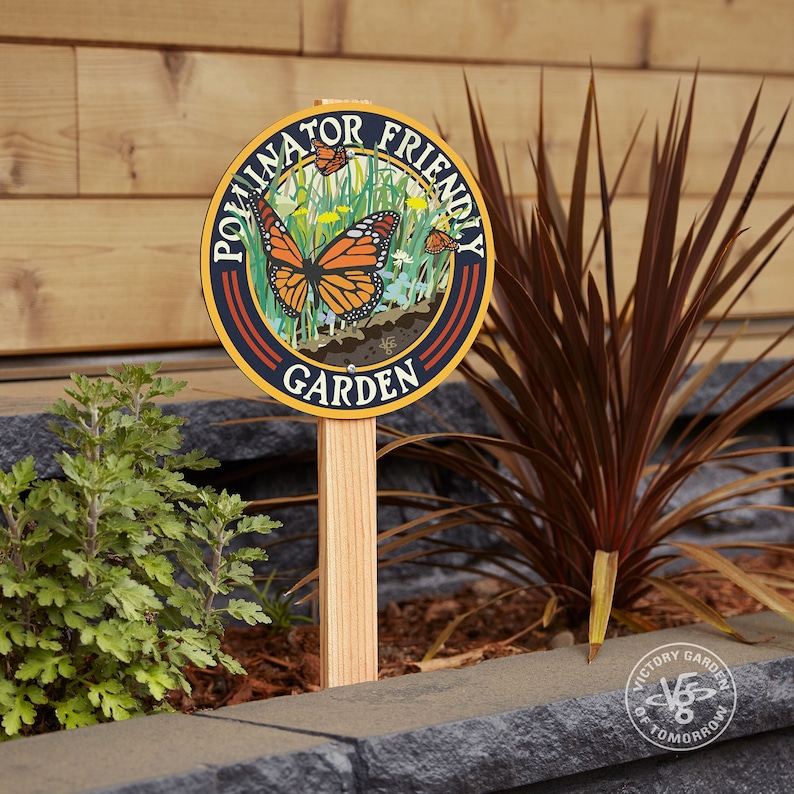 Butterfly Pollinator Friendly Garden Sign Garden Signs