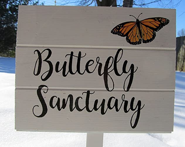 Butterfly Pollinator Friendly Garden Sign Garden Signs