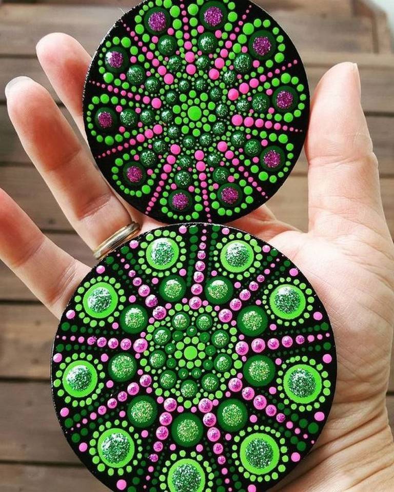 Glow Paint Painted Garden Rocks