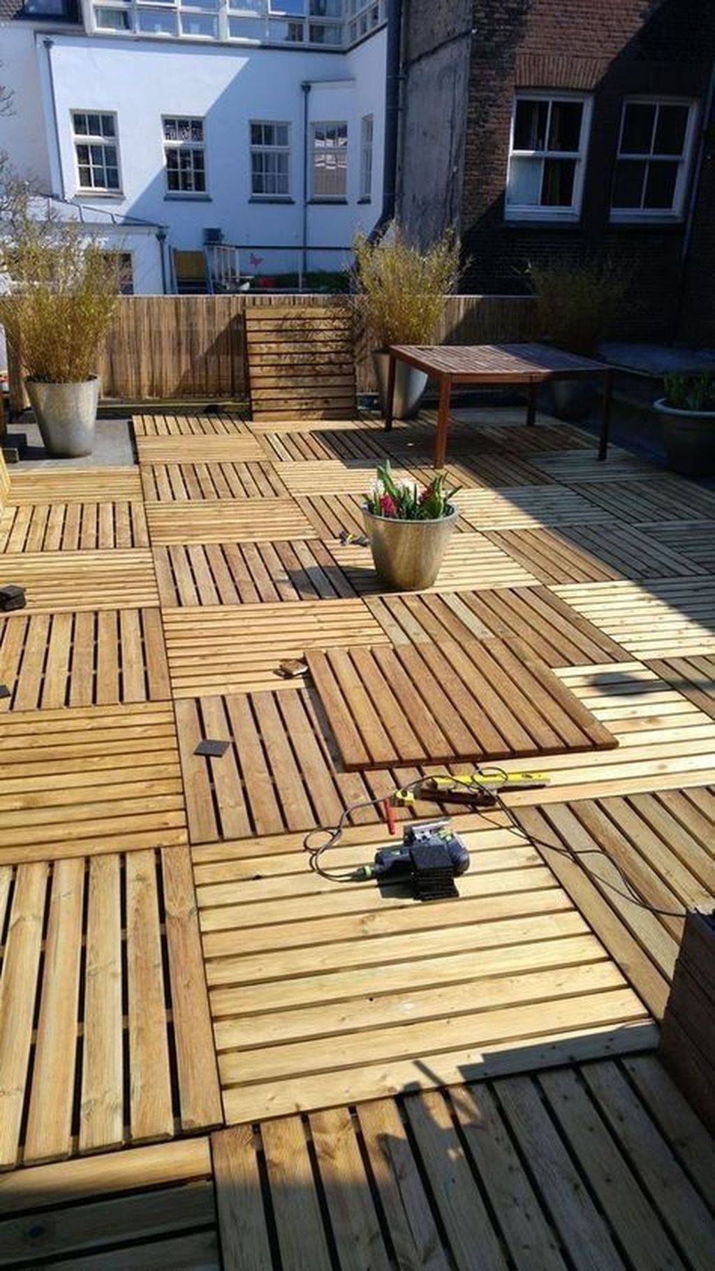 X Pack Wooden Deck Floor Tiles Decking Garden Wood Terrace Flooring