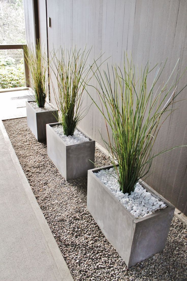 Builtin Concrete Planters