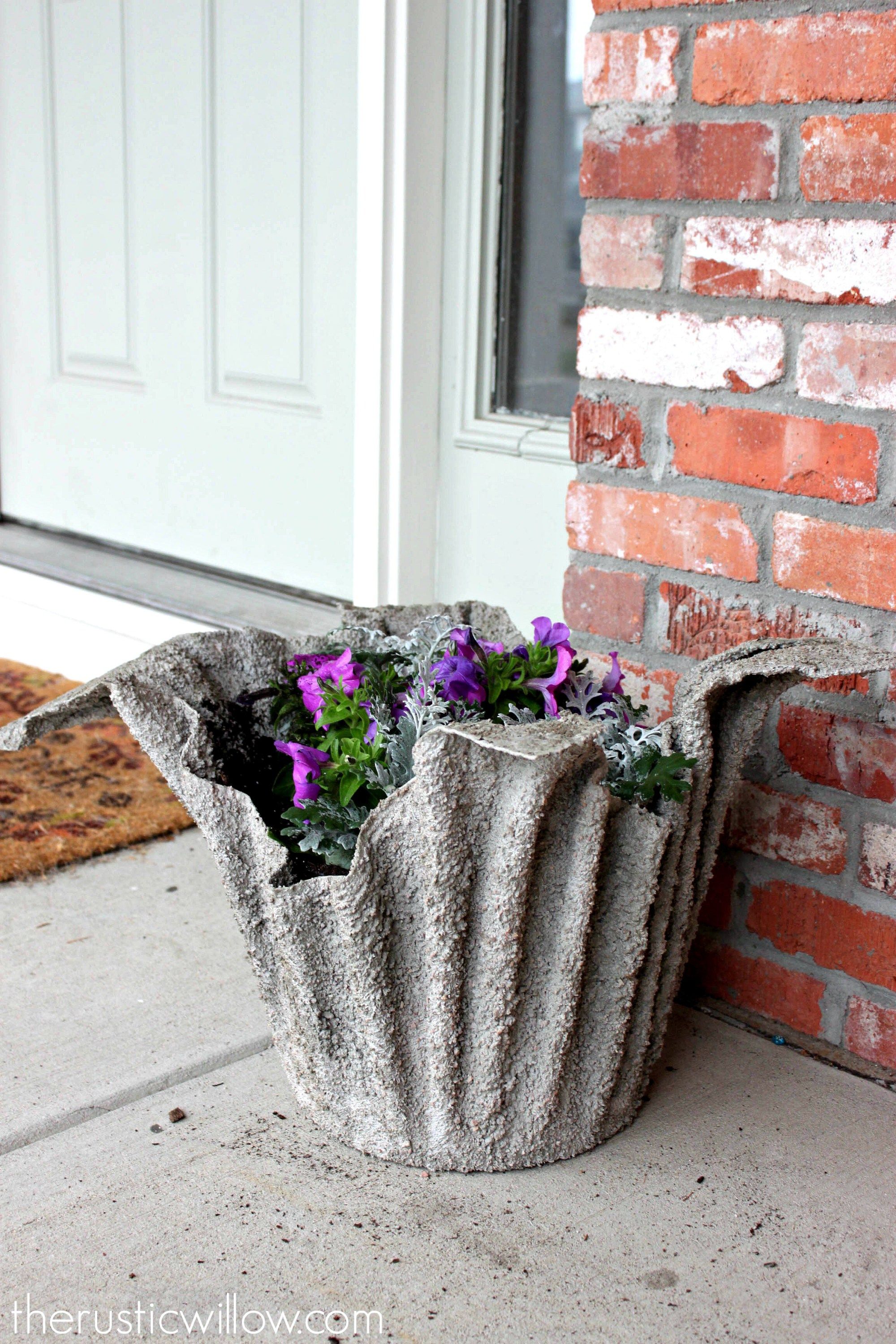 Diy Cinder Block Entryway Planter