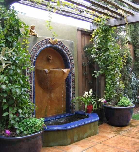 Rustic Outdoor Wall Water Fountain