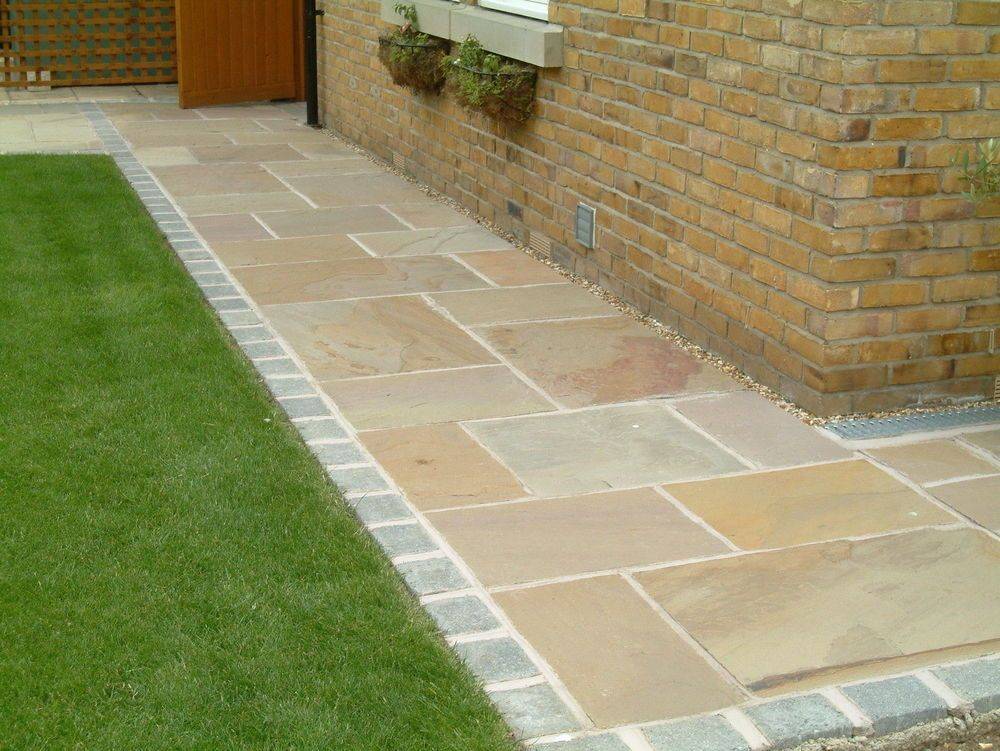 Sawn Honed Buff Indian Sandstone Paving Slabs