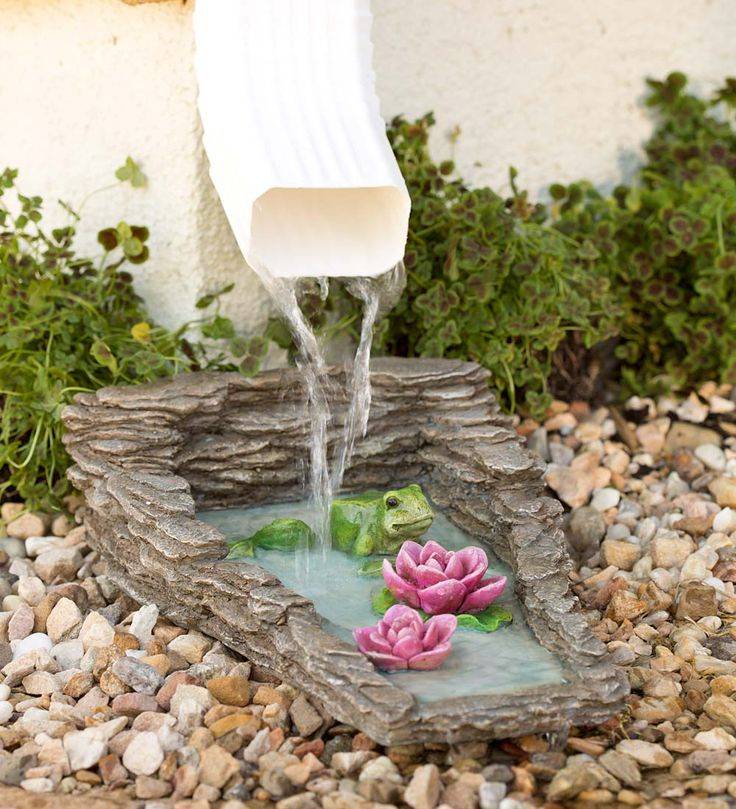 A Decorative Downspout Landscape