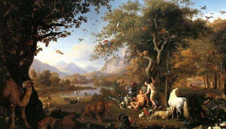 Paradijs Adam And Eve Art Painting