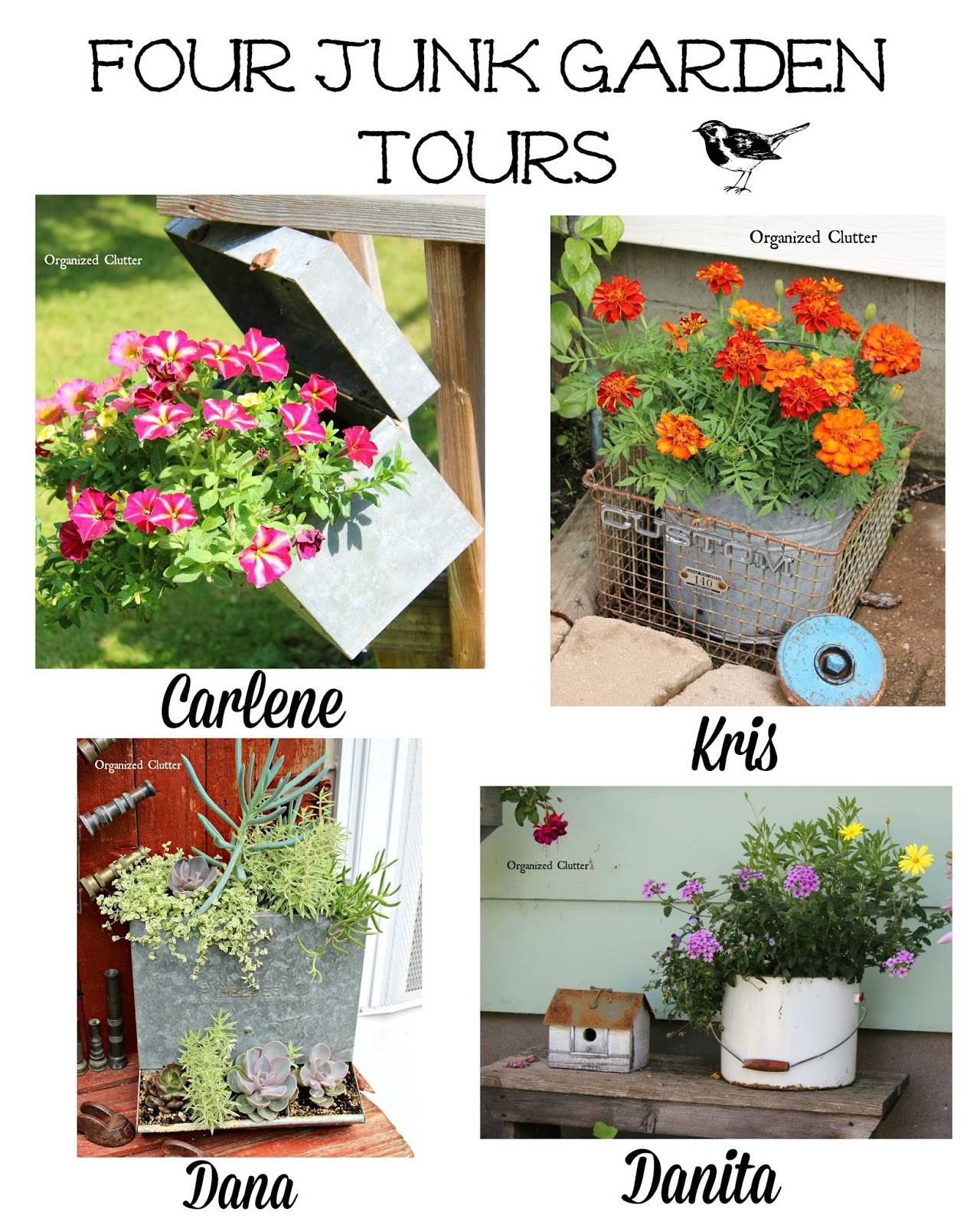 Most Brilliant Garden Junk Repurposed Ideas