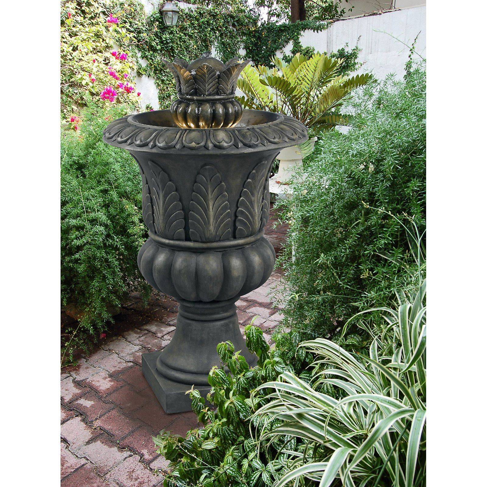 Tuscan Garden Pedestal Outdoor Fountain Tuscan Garden Fountain