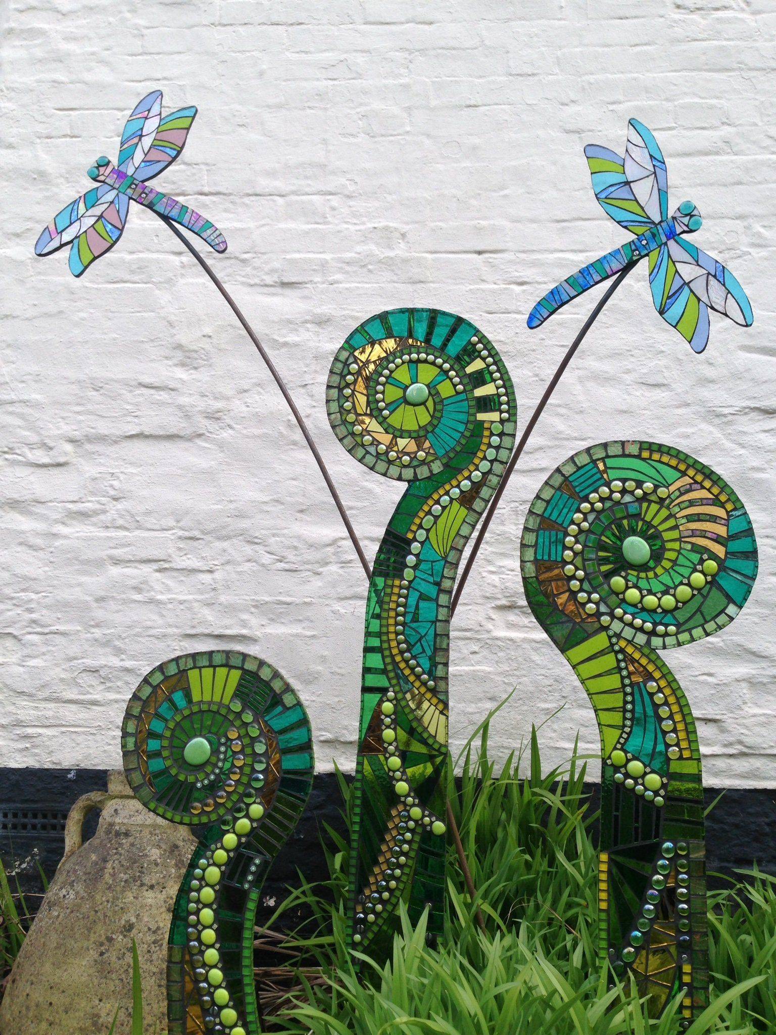 Mosaic Brick Border Mosaic Garden Art