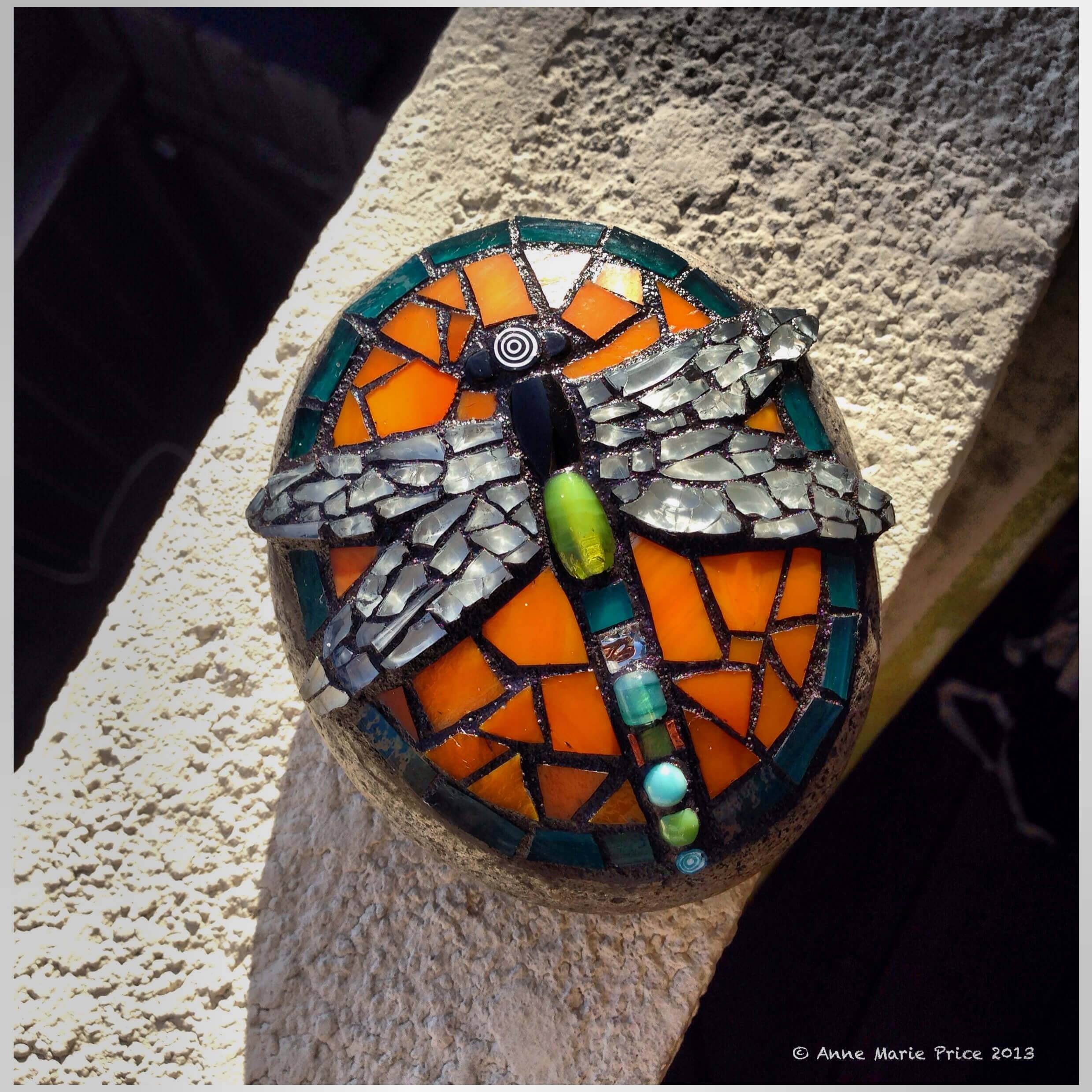 Butterfly Mosaic Stained Glass Flower Stepping Stone Etsy