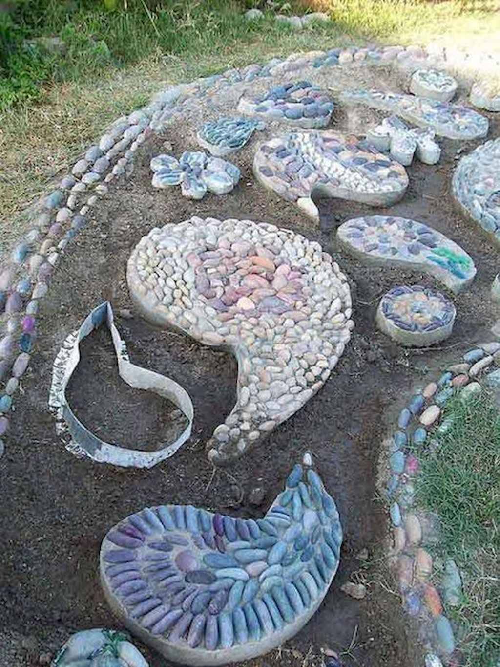 Garden Pathway Pebble Mosaic Ideas Quiet Corner