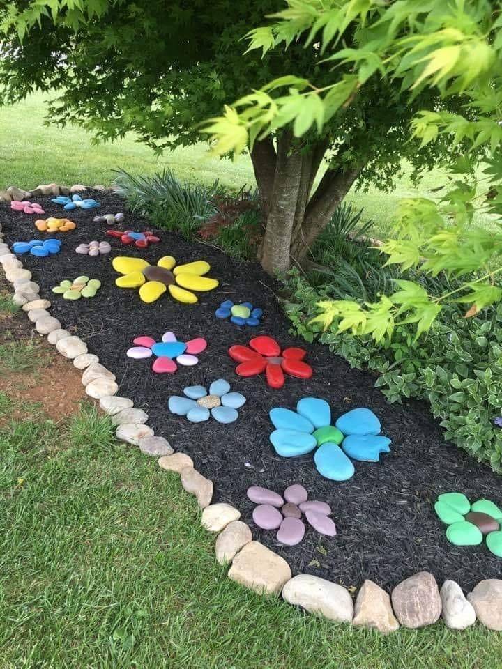 How To Diy Painted Rock Flowers Garden Unique Ideas Decor And Designs