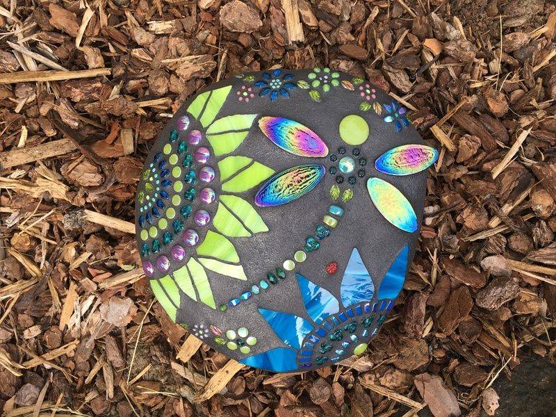 Dragonfly Stepping Stone Mosaic Art
