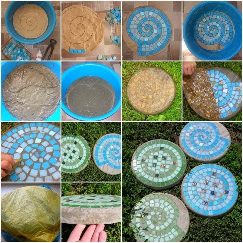 Diy Mosaic Garden Stepping Stones