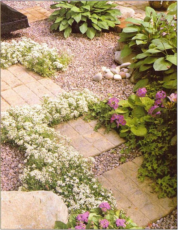 Concrete Sidewalk Ideas Flower