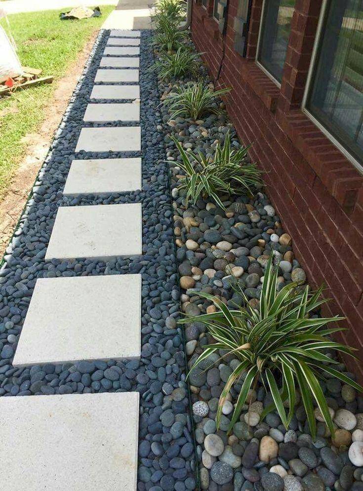 Incredible River Rock Landscape And Garden Ideas