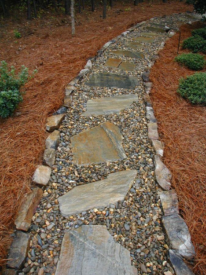 River Stone Walkway Idea Seven Diy Projects