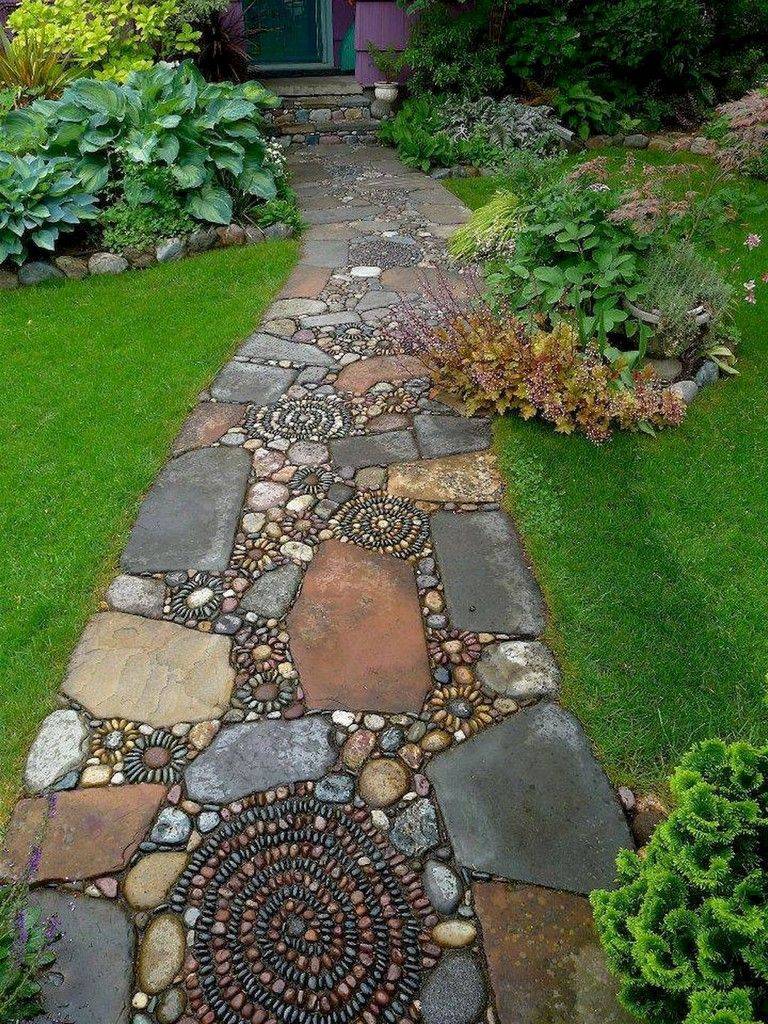 Best Simple Rock Walkway Ideas