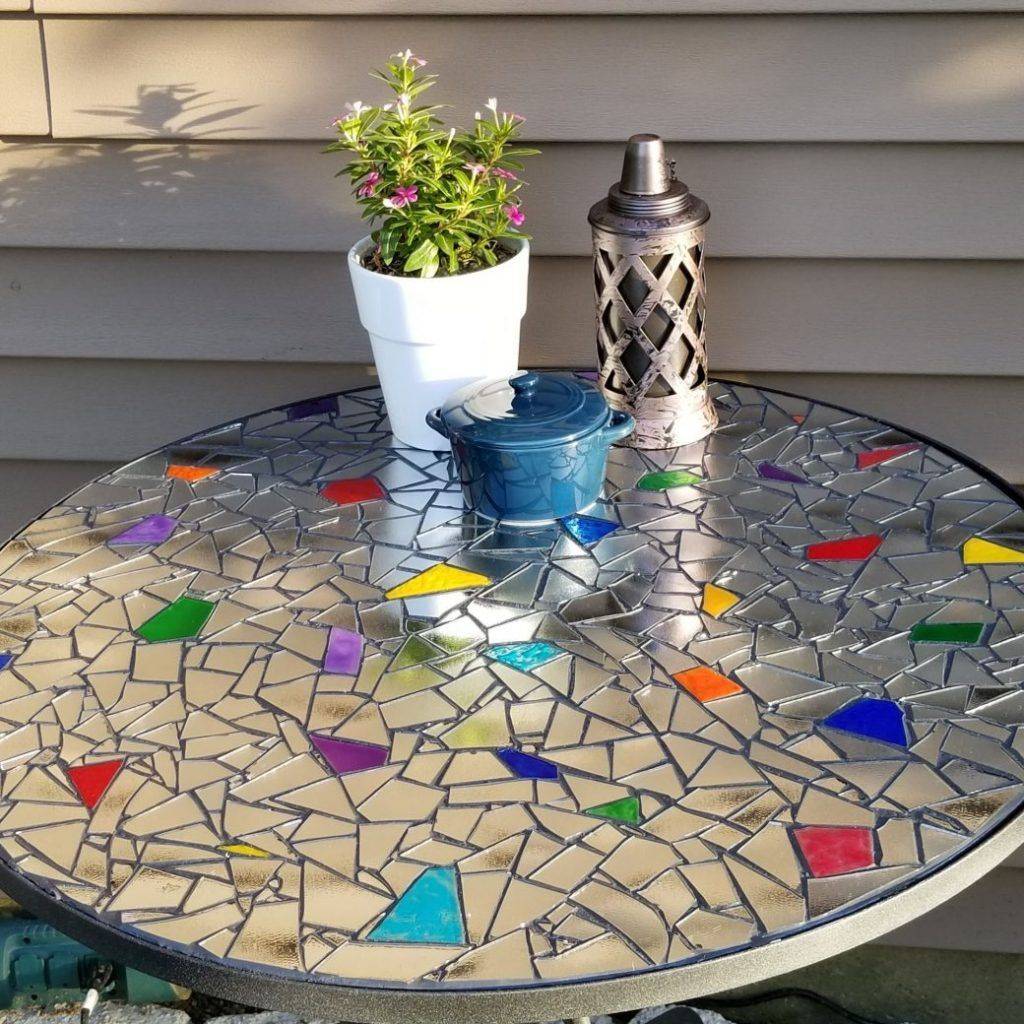 Custom Stained Glass Benches