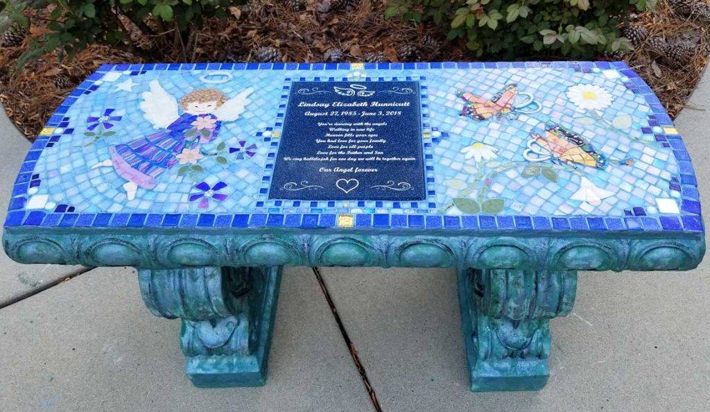 Butterflies And Dragonflies Mosaic Memorial Benches Waters End Studio