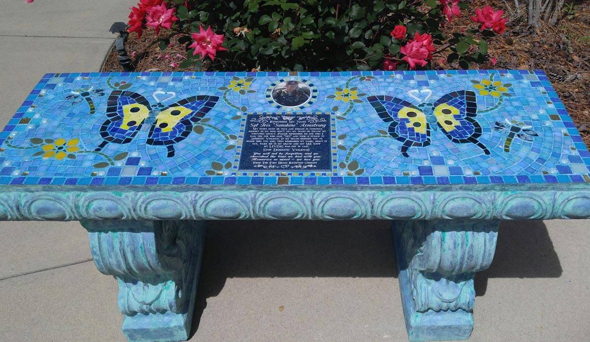 Mosaic Memorial Garden Benches Waters End Studio