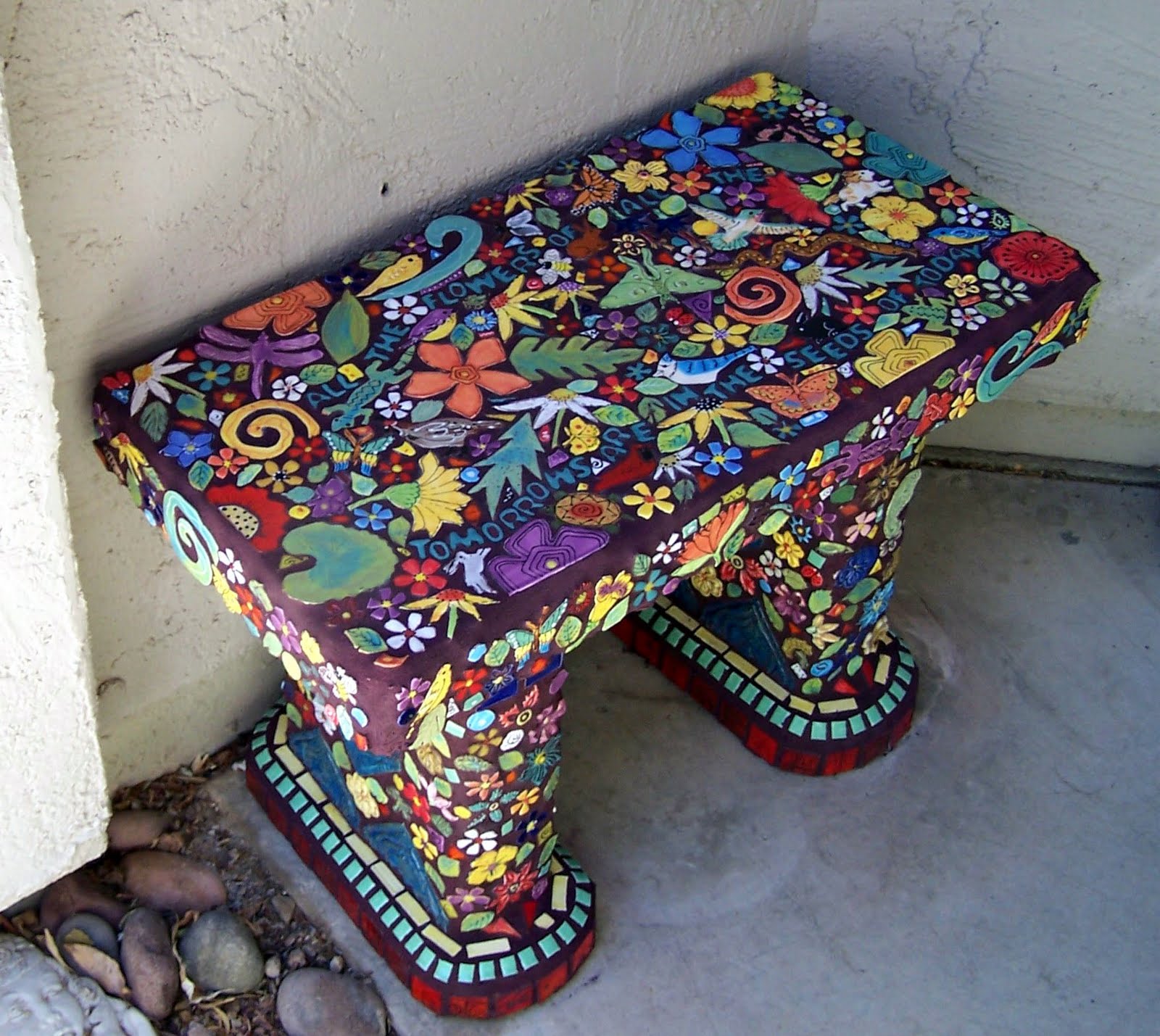 Mosaic Memorial Garden Benches