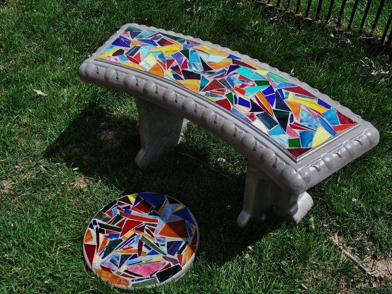 Delphi Bench Mosaic Garden