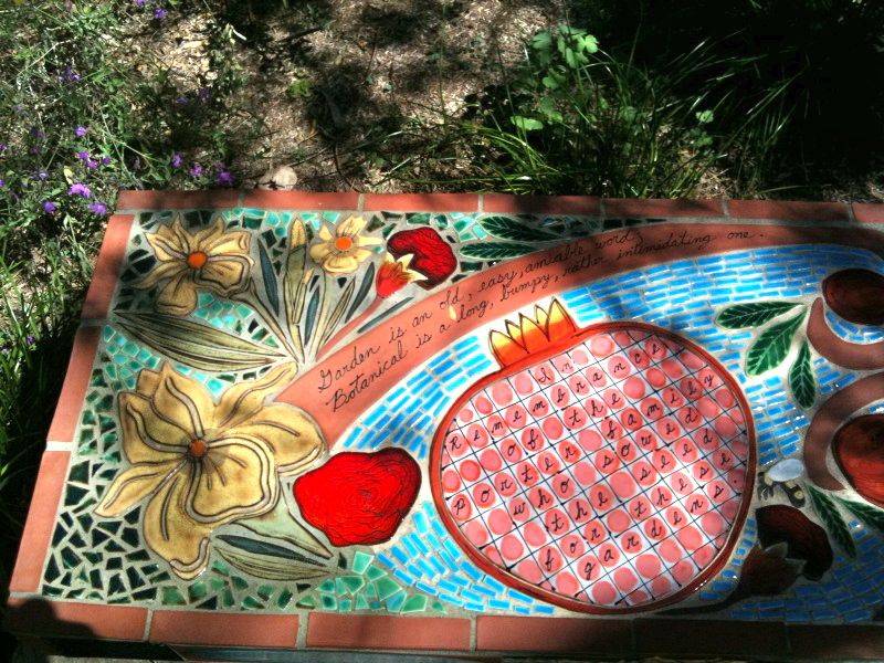 Mosaic Memorial Garden Benches Waters End Studio