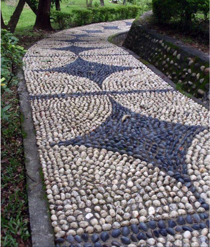 Amasing Concepts With Stone Mosaic Backyard Path And Extra