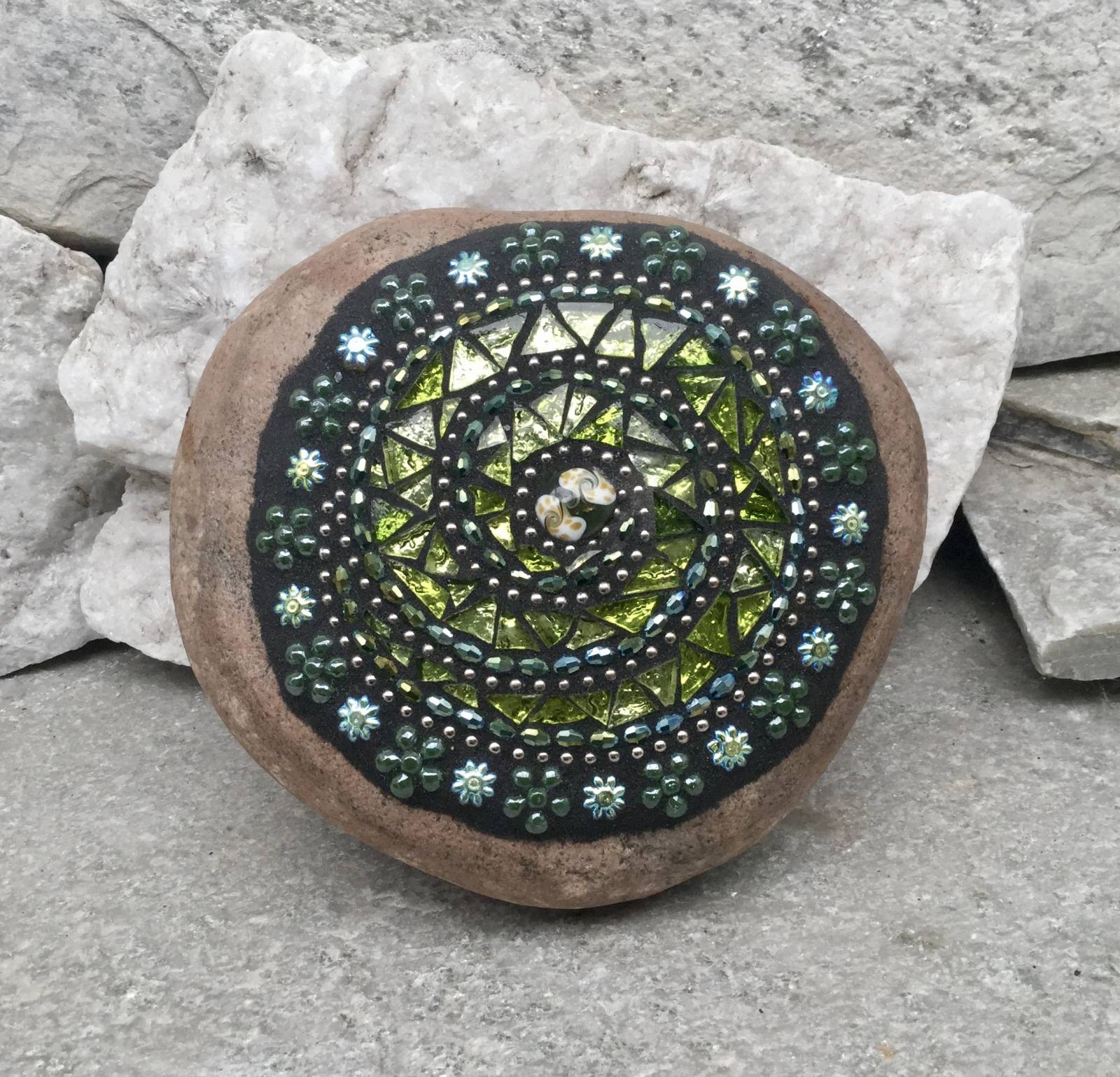 Red Rose Mosaic Stepping Stone Mosaic Artwork